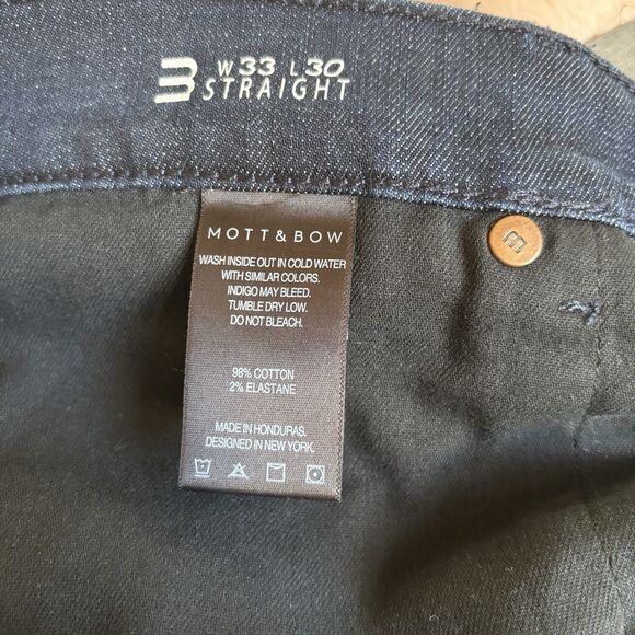 Mott and Bow Men Straight Mosco Jeans 33x30‎ Relaxed Comfort Stretch Light Wash - Picture 9 of 11